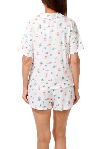 Thumbnail 15: JACLYN Women's Seersucker Cherry Blossoms Sleep Set 