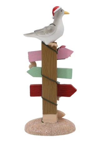 Thumbnail 2: Magical Season 14" Resin Seagull Christmas Sign 