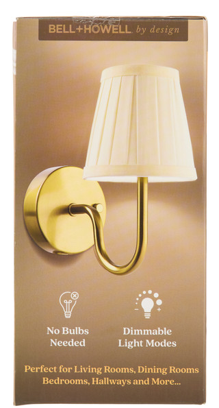 Thumbnail 2: Bell + Howell 2 Pk Rechargeable LED Pleated Wall Sconces 