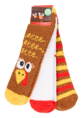 Thumbnail 1: Gem Bella Women's 3 Pk Harvest Aloe Infused Scented Aroma Socks 