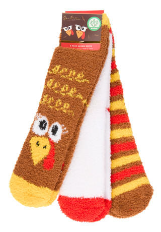 Thumbnail 1: Gem Bella Women's 3 Pk Harvest Aloe Infused Scented Aroma Socks 