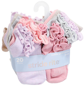Thumbnail 1: Stride Rite Toddler Girls 20 Pk Socks 