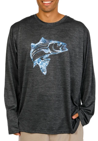 Thumbnail 1: Mossy Oak Men's Long Sleeve Fish Graphic Tee 