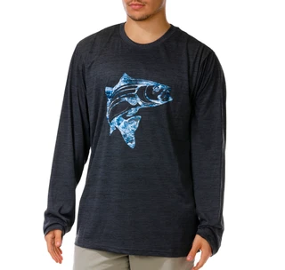 Thumbnail 2: Mossy Oak Men's Long Sleeve Fish Graphic Tee 