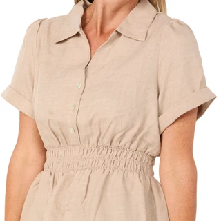 Thumbnail 3: Status by Chenault Women's Smocked Waist Cuff Sleeve Top 