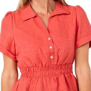 Thumbnail 2: Status by Chenault Women's Smocked Waist Cuff Sleeve Top 