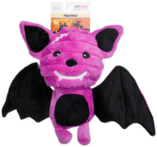 Thumbnail 1: Petlou Mummy Bat Crinkle Dog Toy  