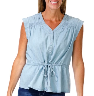 Thumbnail 1: Coral Bay Women's Sleeveless Waist Tie Top 