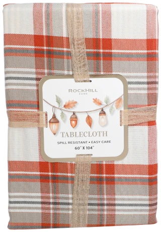 Thumbnail 1: Colordrift Pumpkin Tartan Woven Tablecloth  