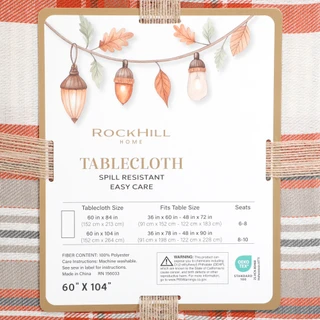 Thumbnail 2: Colordrift Pumpkin Tartan Woven Tablecloth  