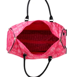 Thumbnail 2: Juicy Couture Hot Pink Printed Rolling Duffle Bag 