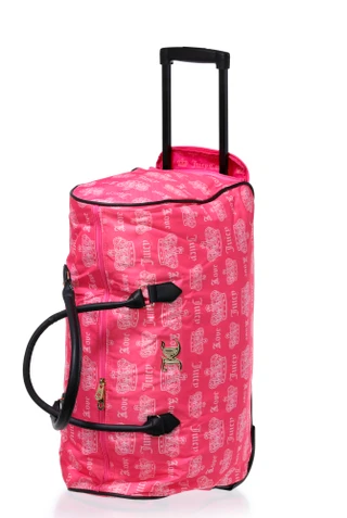 Thumbnail 3: Juicy Couture Hot Pink Printed Rolling Duffle Bag 