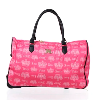 Thumbnail 1: Juicy Couture Hot Pink Printed Rolling Duffle Bag 