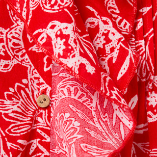 Thumbnail 3: Coral Bay Women's Sleeveless Voile Ruffle Print Top 