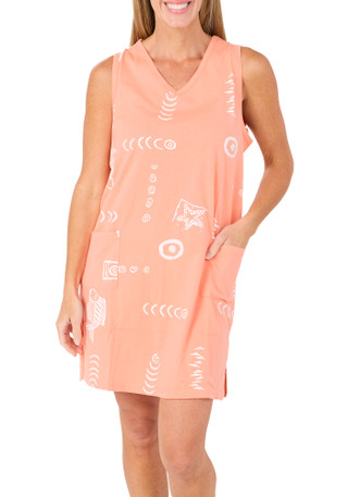 Thumbnail 1: In Gear Women's Printed V-Neck Tank Dress  