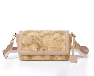 Thumbnail 1: TOMMY BAHAMA Woven Raffia Straw Crossbody Bag 