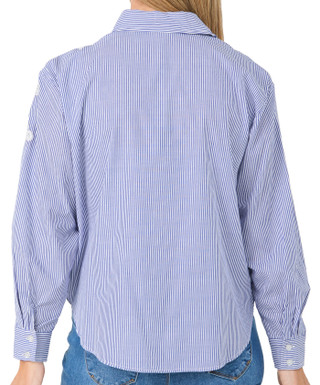 Thumbnail 3: BADGLEY MISCHKA Women's Embroidered Long Sleeve Button Down Shirt 