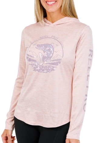 Thumbnail 1: REEL PRO Women's Long Sleeve UV Tee w/ Hoodie 