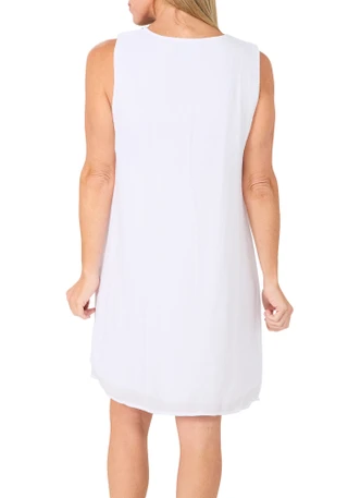 Thumbnail 2: HARPER 241 Women's Short Sleeve Embroidered Split Neck Dress 