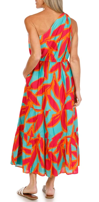 Thumbnail 3: Southern Tide Women's One Shoulder Analeah Maxi Dress 