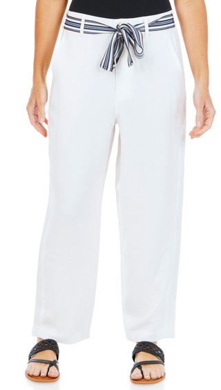 Thumbnail 1: Nautica Women's Elastic Back Trouser Pants w/ Belt 