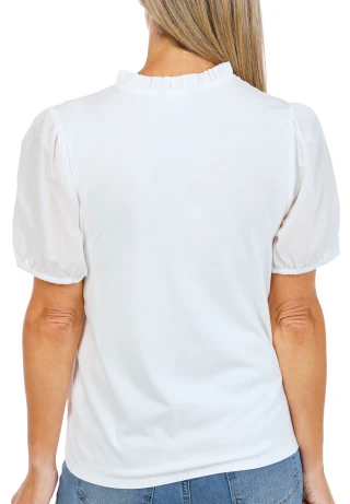 Thumbnail 3: Draper James Women's Mixed Slub Voile Half-Sleeve Placket Top 