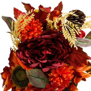 Thumbnail 2: Brighten the Season Pumpkin Sunflower Ledge Decor  
