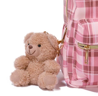 Thumbnail 3: Aeropostale Girl's Plaid Teddy Bear Mini Backpack 