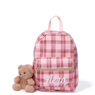 Thumbnail 1: Aeropostale Girl's Plaid Teddy Bear Mini Backpack 