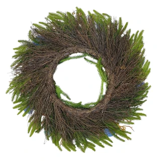 Thumbnail 3: Magical Season 24" Coastal Ornament, Seashell & Starfish Pine Wreath 