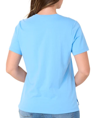 Thumbnail 3: Coral Bay Women's Short Sleeve Turtle V-Neck Top 