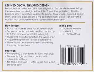 Thumbnail 2: LUZE Candle Warmer Table Lamp 