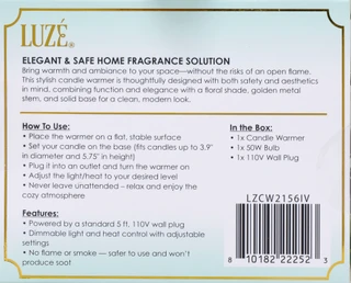 Thumbnail 3: LUZE Candle Warmer Table Lamp 