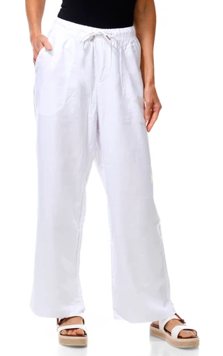 Thumbnail 1: Lands End Women's Straight Leg Elastic Pull-On Pants 