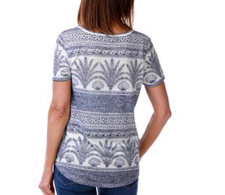 Thumbnail 5: BOBEAU Women's Short Sleeve Printed Top 