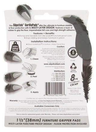 Thumbnail 2: Slipstick 8 Pk Peel & Stick Gorilla Pads  