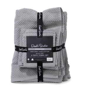 Thumbnail 1: DWELL STUDIO 6 Pc Oversized Cotton Bath Towel Set 
