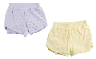 Thumbnail 1: No Comment Big Girl's 2 Pk Embroidered Eyelet Shorts 