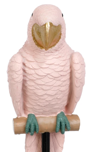 Thumbnail 2: Global Decor Collective 12 In Pink Resin Parrot on Stand Figurine 
