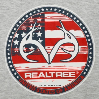 Thumbnail 3: Realtree Boy's Short Sleeve Circular Flag Graphic Tee 