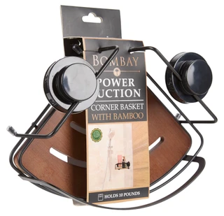 Thumbnail 2: Bombay Power Suction Bamboo Corner Caddy 