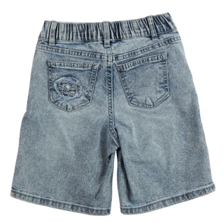 Thumbnail 2: Vigoss Girl's Floral Embroidered Denim Bermuda Shorts 