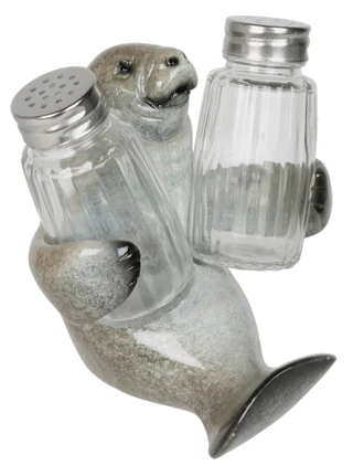 Thumbnail 1: Fancy That 3 Pc Manatee Salt & Pepper Shaker Set 
