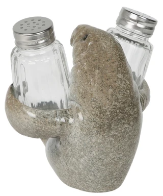 Thumbnail 3: Fancy That 3 Pc Manatee Salt & Pepper Shaker Set 