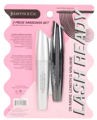 Thumbnail 2: Juliette & Co.  2 Pk Lengthen & Volume Mascara Set 