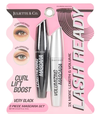 Thumbnail 1: Juliette & Co.  2 Pk Lengthen & Volume Mascara Set 