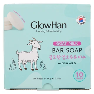 Thumbnail 1: GlowHan 10 Pc Goat Milk Bar Soap 