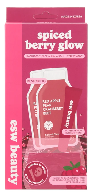 Thumbnail 1: ESW BEAUTY 3 Pc Spiced Berry Glow Face Mask & Lip Treatment  