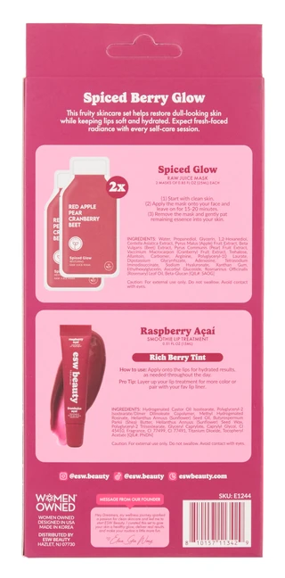 Thumbnail 2: ESW BEAUTY 3 Pc Spiced Berry Glow Face Mask & Lip Treatment  