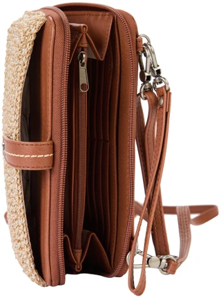 Thumbnail 2: THE SAK Faux Leather Crochet Crossbody Bag 